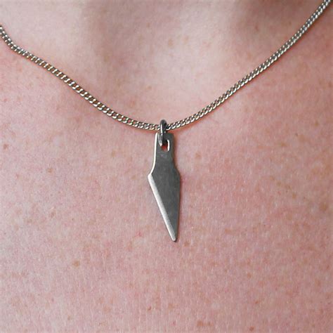 Silver Blade Necklace Necklace Jewelry Silver