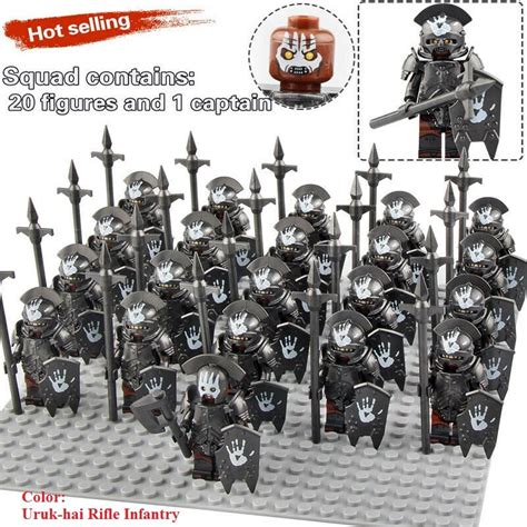 21pcsset Noldor Elf Guard Uruk Hai Army The Lord Of The Rings