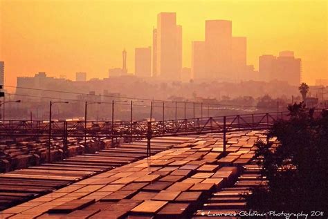 A View Of The Old Los Angeles Skyline From The La Transp
