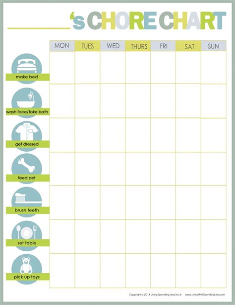 How To Make A Chore Chart For Kids Living Well Spending Less®