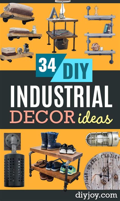 34 Industrial Style Diy Ideas Industrial Decor Diy Industrial Diy