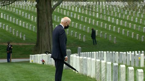 Biden Says It Was Clear Decision To Withdraw As He Visits Graves Of