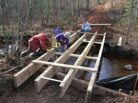 How To Build A Wooden Bridge Over A Creek Backyard Bridges Outdoor