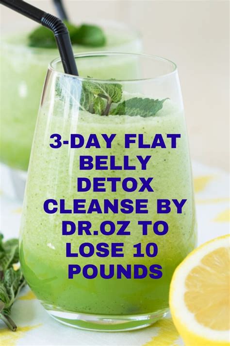3 Day Flat Belly Detox Cleanse By Dr Oz To Lose 7 Pounds Acu Doctor