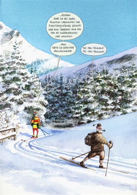 Humor Skifahren Karikatur BlageusFree