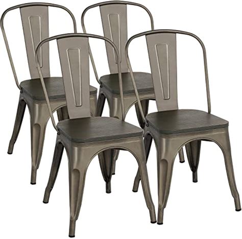 There is something so simple, so unfussy about wire dining room chairs. Metal Dining Chairs With Wood Seat - lanzhome.com