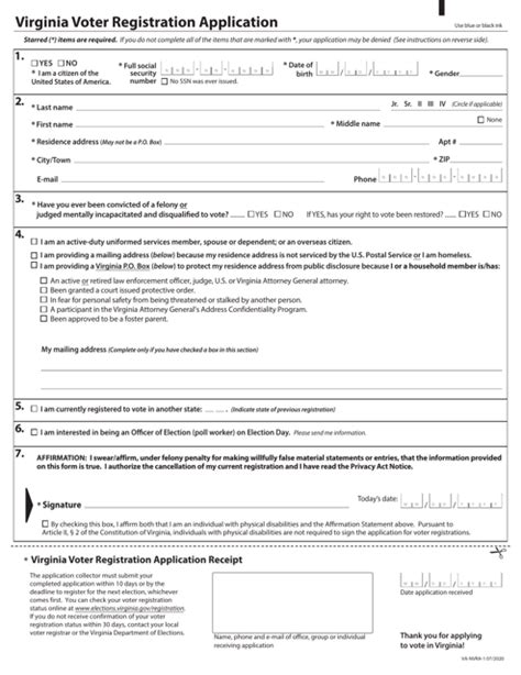 Printable Voter Registration Form Pilotjoy