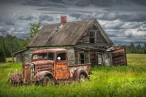 Rusty Pickup Truck Abandoned Farm Red Truck Rustic Etsy Pickup
