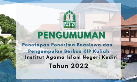 Pengumuman Penerima Beasiswa Dan Pengumpulan Berkas Kip Kuliah Institut