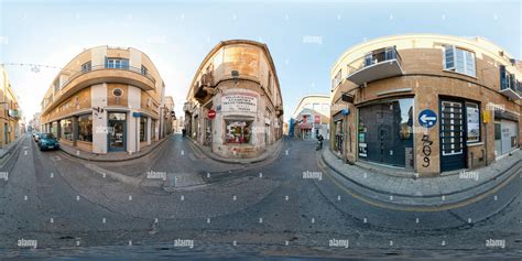 360° View Of Street View In Old Town Of Nicosia Alamy