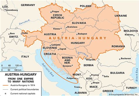 Map Of The Austria Hungary Empire In 1914 Hungary History Hungary