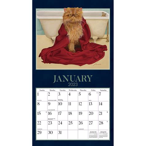 Lang american cat calendar 2023