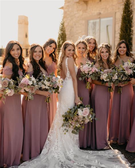 Mauve Bridesmaid Dresses Real Weddings Birdy Grey Mauve Bridesmaid