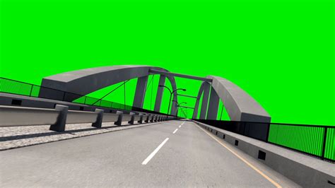 Bridge Road Skyline Fast Car Green Screen Stock Footageskylinefast