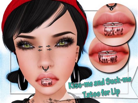 second life marketplace ms kiss suck tattoo for lip