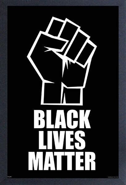 Black Lives Matter Fist 13x19 Framed Gelcoat Poster United Equality Blm
