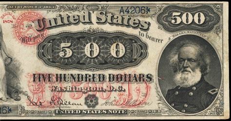 1878 Five Hundred Dollar Legal Tender Noteworld Banknotes And Coins