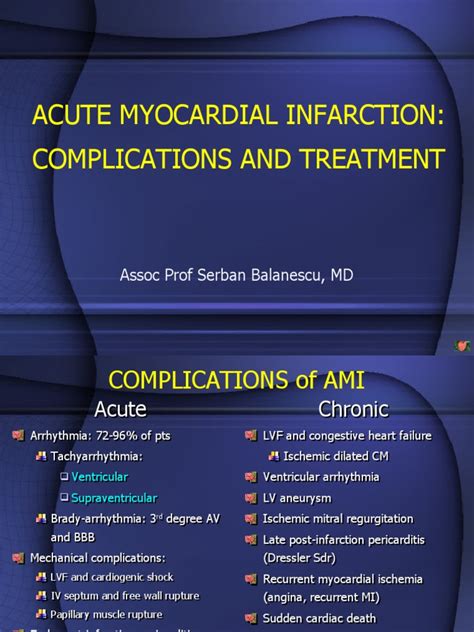 Stemi Complications Treatment Pdf Myocardial Infarction Cardiac