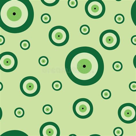 Seamless Pattern With Green Evil Eye Vector Stock Vector Illustration