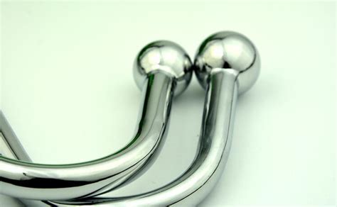 stainless steel anal hook with ball metal anal plug adult sex toys butt plug anal hook tail plug