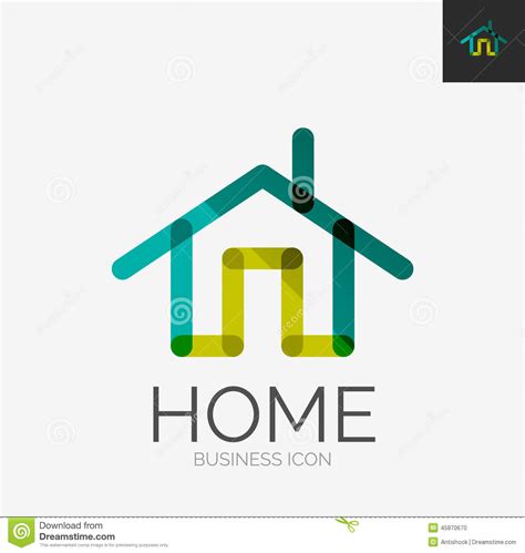 Festive home decor logo, created by the savvy socialista. Minimal Line Design Logo, Home Icon Stock Vector - Illustration of company, estate: 45870670