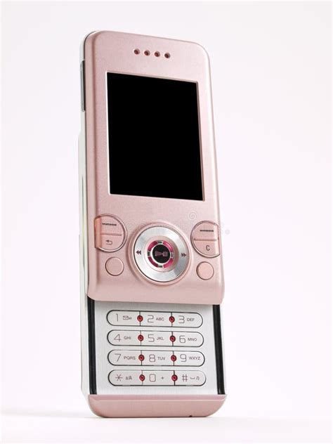 Pink Slider Cell Phone Front Stock Photo Image Of Phone Pink 6442426