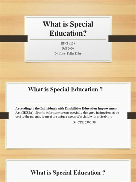 Edci 6228 2nd Ppt What Is Special Education Pdf Special Education