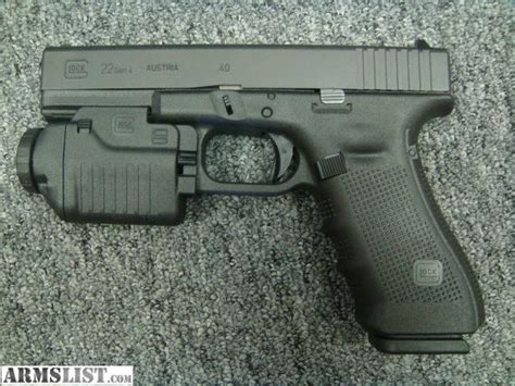 Armslist For Sale Glock 22 Gen4 40sandw Semi Auto Pistol Wlight And 3
