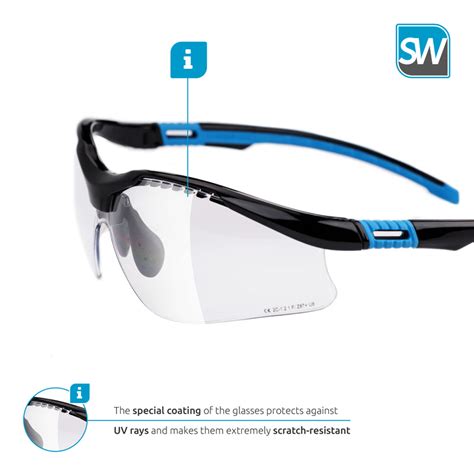 solidwork sw8318 professional safety glasses with integrated side prot solidwork protection