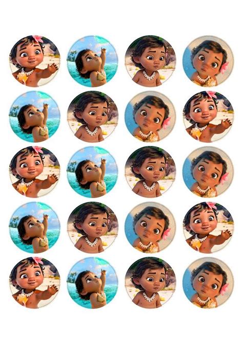 Maybe you would like to learn more about one of these? Baby Moana Inspired Cupcake Toppers. Cupcake Edible Icing ...