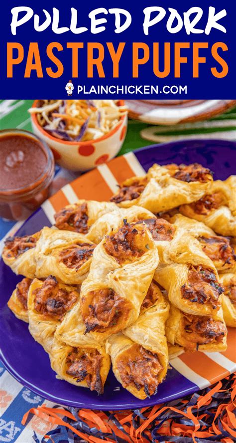 Pork puff pastry bites with bbq dipping sauce. Pin on Puff Pastry...Sweet, Savory and Easy!
