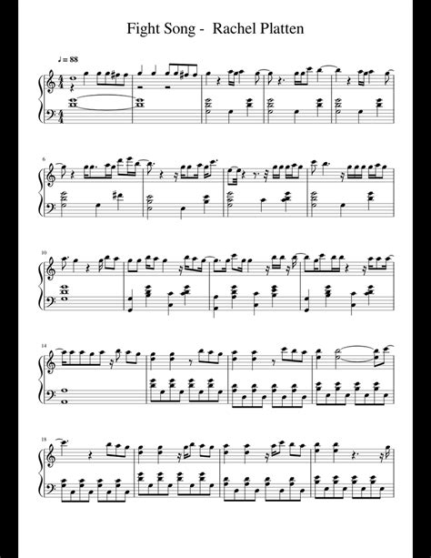 Fight Song Sheet Music For Piano Download Free In Pdf Or Midi