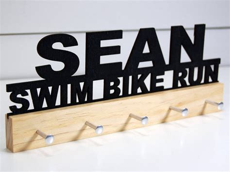 Personalized Triathlon Medal Holder Pinecone Home