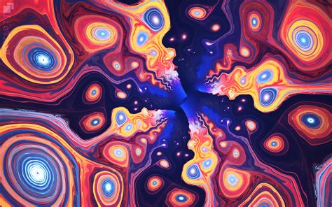 Abstract Fractal Spiral Colorful Psychedelic Wallpapers Hd