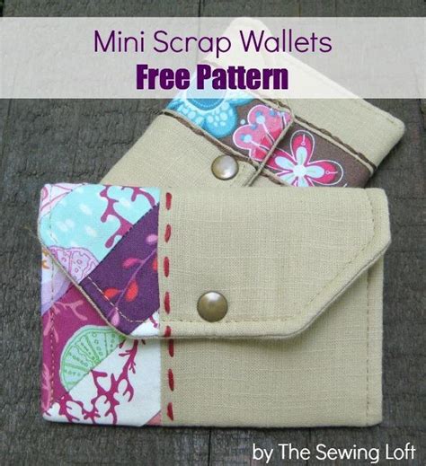 Mini Scrap Wallet Craftsy Purse Patterns Wallet Pattern Sewing Gifts
