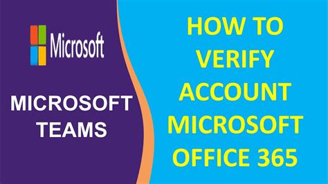 How To Verify Account Microsoft Office 365 Entertaiment Official
