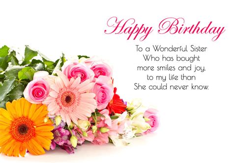 Happy Birthday Wishes Images For Sister Cute Sis Bday Greeting Quotes