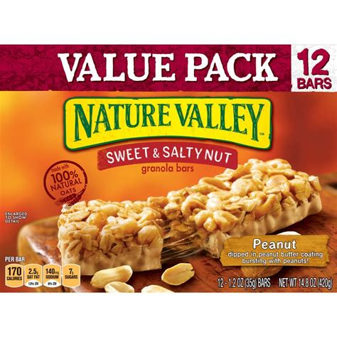 Nature Valley Granola Bars Sweet And Salty Nut Peanut 12 Bars 12