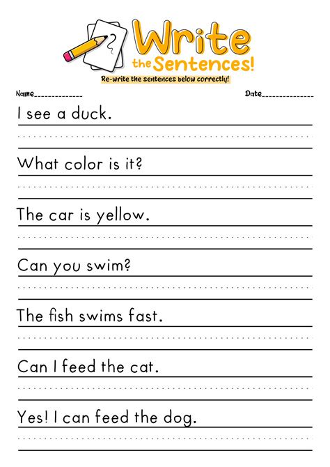 Worksheets For Kindergarten Writing Worksheet For Kindergarten In 8
