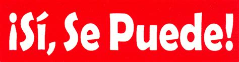 Si Se Puede Small Bumper Sticker Decal Or Magnet Peace Resource
