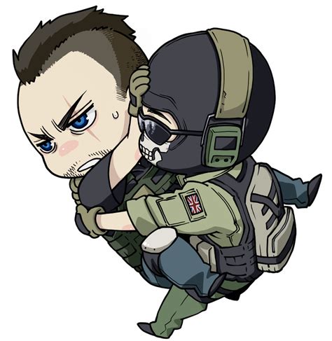 Ghost And Soap Call Of Duty And 1 More Drawn By Soranokairi