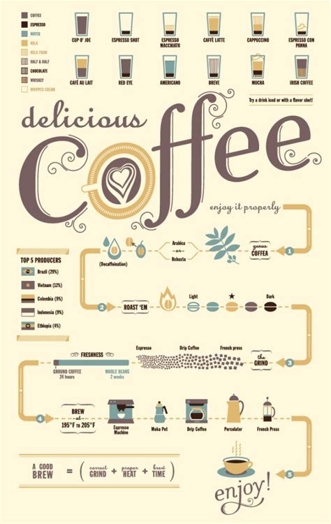 Coffee Flow Chart Infographic Lifehack