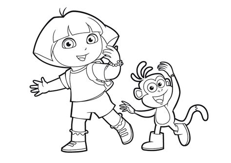 Coloriages Dora à imprimer – BackUpYourBrain