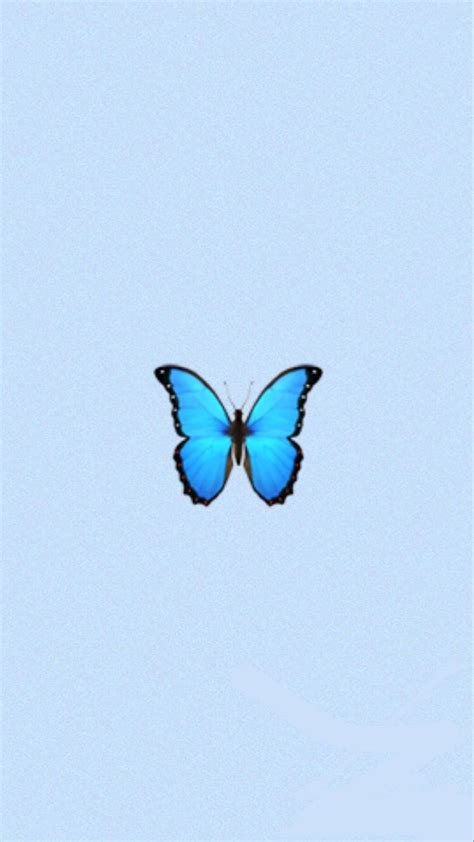 iphone aesthetic tumblr iphone blue butterfly wallpaper