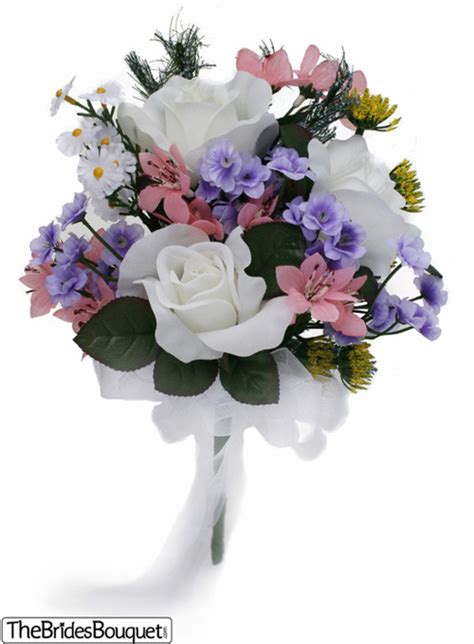Wildflower Toss Bouquet Silk Bridal Wedding Bouquet