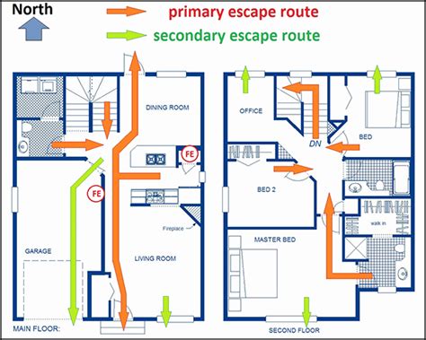 Fire Escape Plan Second Floor Floorplansclick