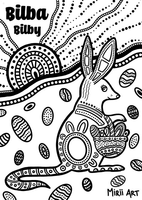 Easter Bilby Colouring Page Free Download Mirii Art