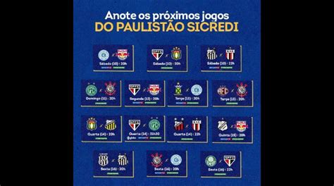 Fpf Divulga Tabela Das Pr Ximas Rodadas Do Campeonato Paulista Veja As