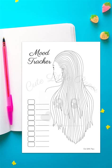Aesthetic Cute Mood Tracker Printable