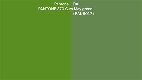 Pantone 370 C Vs Ral May Green Ral 6017 Side By Side Comparison